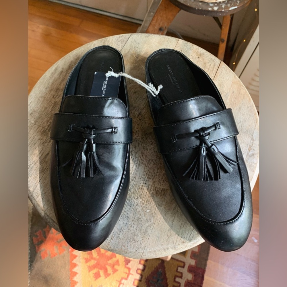 American Eagle Outfitters Black Tassel Loafers